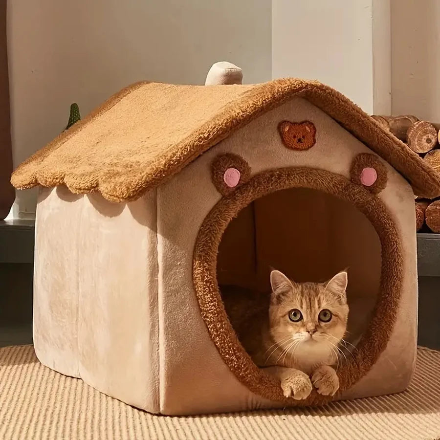 Foldable Pet House – Removable and Washable Cat and Dog Cave