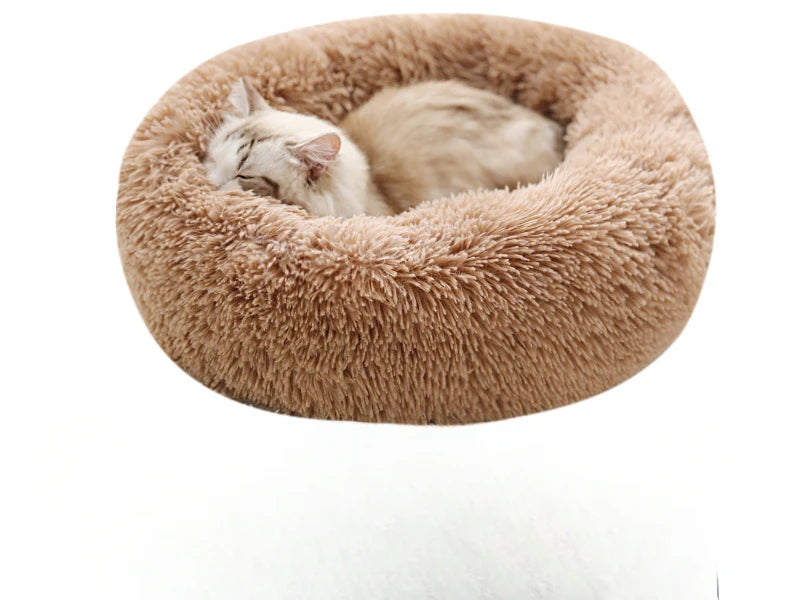 Round Winter Bed for Cats & Small Dogs