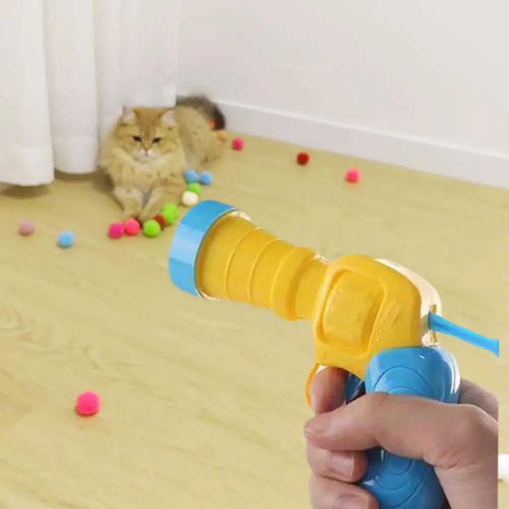 Magischer Ballwerfer-Blaster für Haustiere – inklusive 21 Flauschbällen!