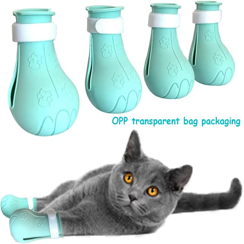 Waterproof Cat Bath Booties - Scratch Protection