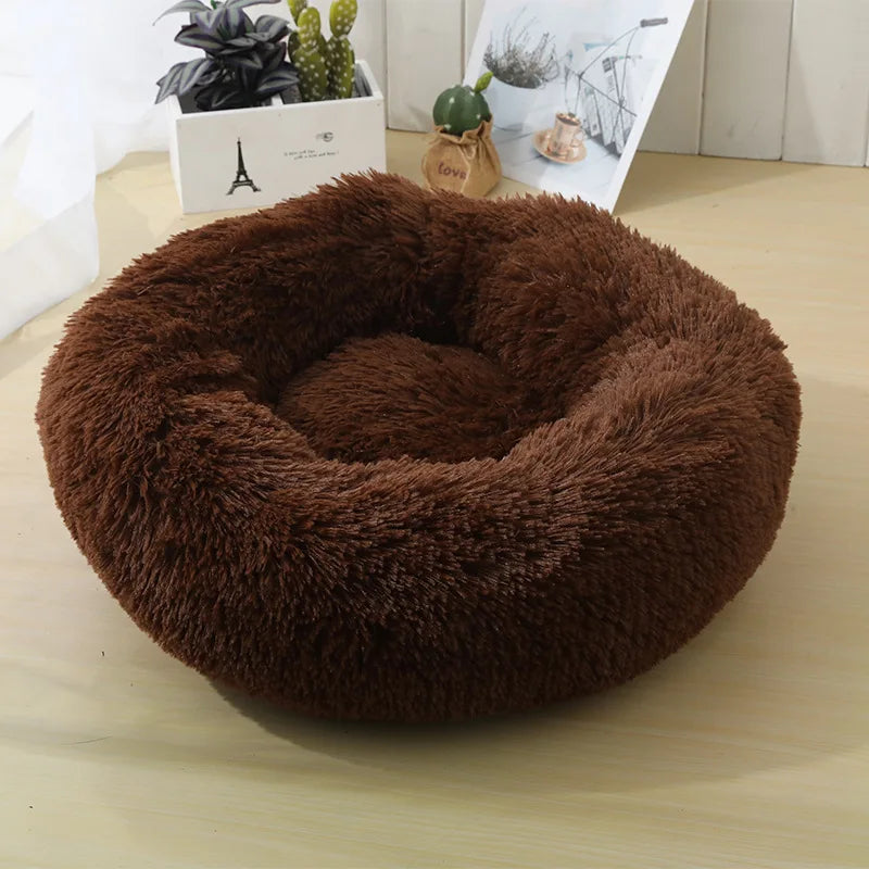 Round Winter Bed for Cats & Small Dogs