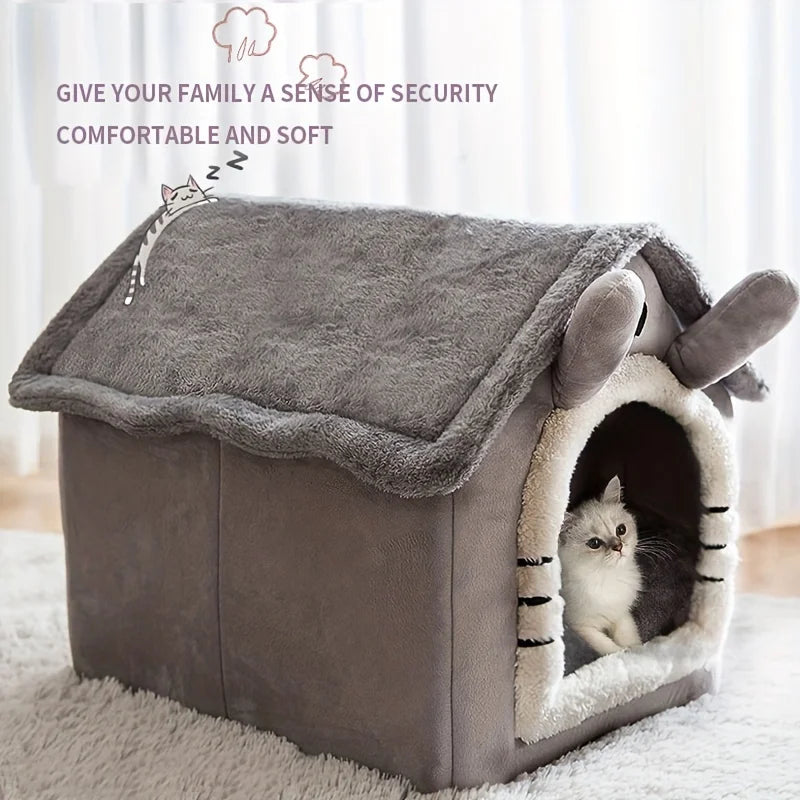 Foldable Pet House – Removable and Washable Cat and Dog Cave