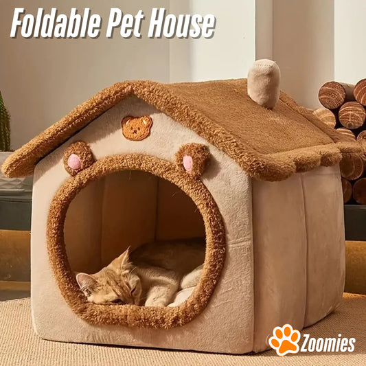 Foldable Pet House – Removable and Washable Cat and Dog Cave