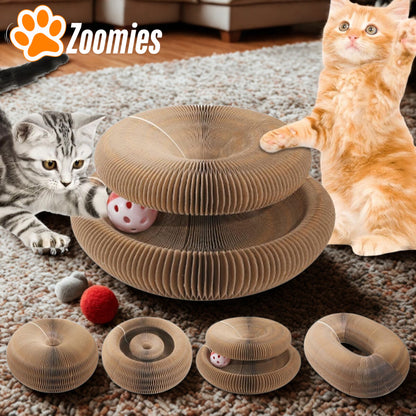 Cat scratcher with bell