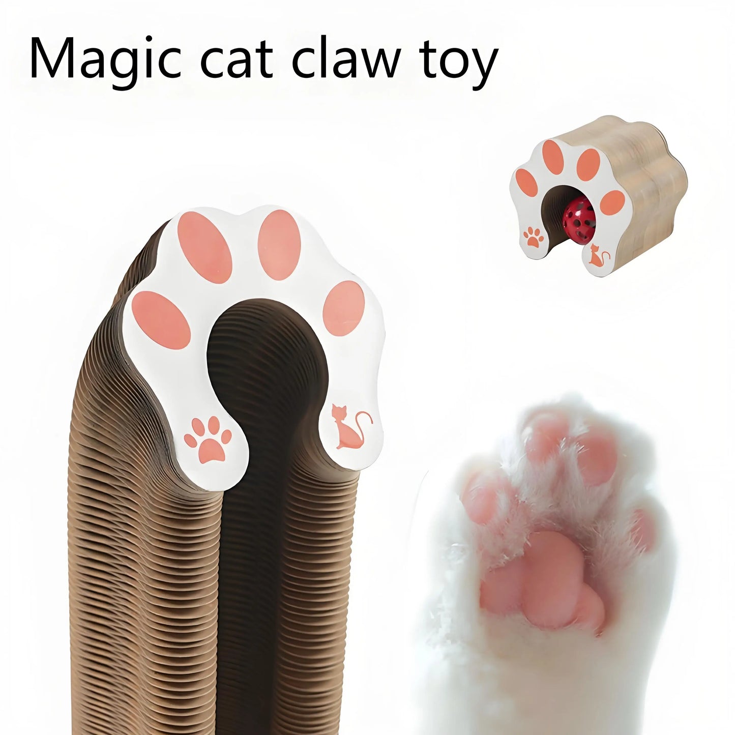 Cat scratcher with bell