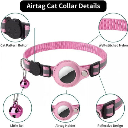 Universal Pet Collar with Bluetooth Tracker Holder