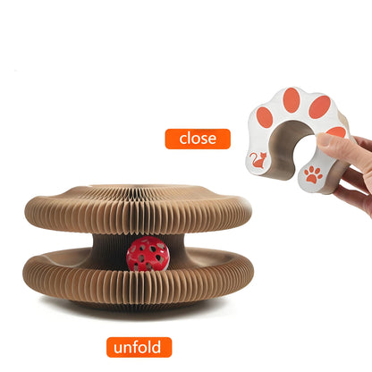 Cat scratcher with bell