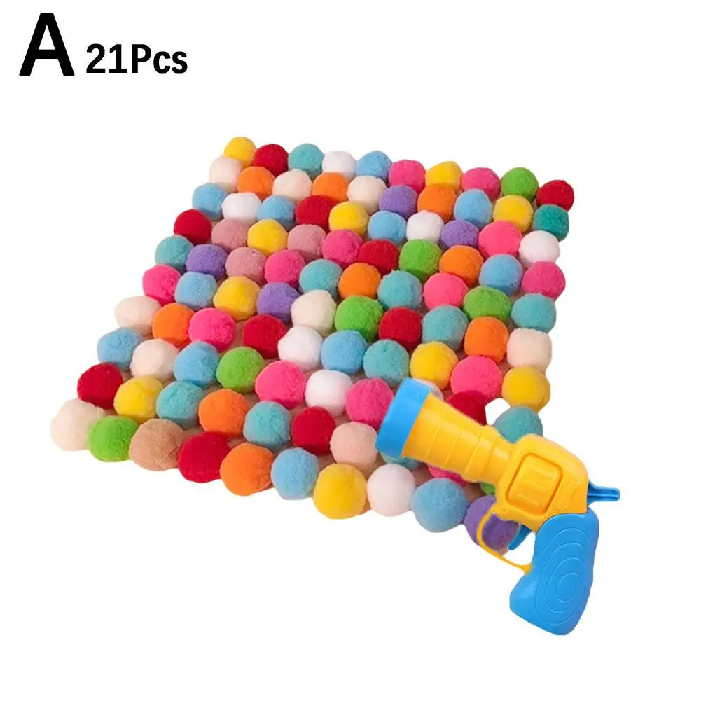 Magic Ball Launcher Blaster for Pets - Includes 21 Fuzzy Balls!