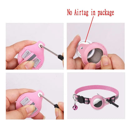 Universal Pet Collar with Bluetooth Tracker Holder